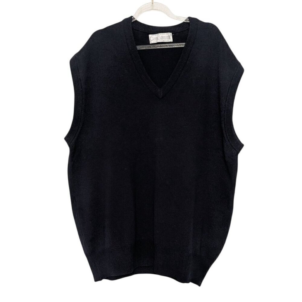 Clark & Gregory Scottish Sweater Vest Mens Size XXL Blue 100% Wool V Neck